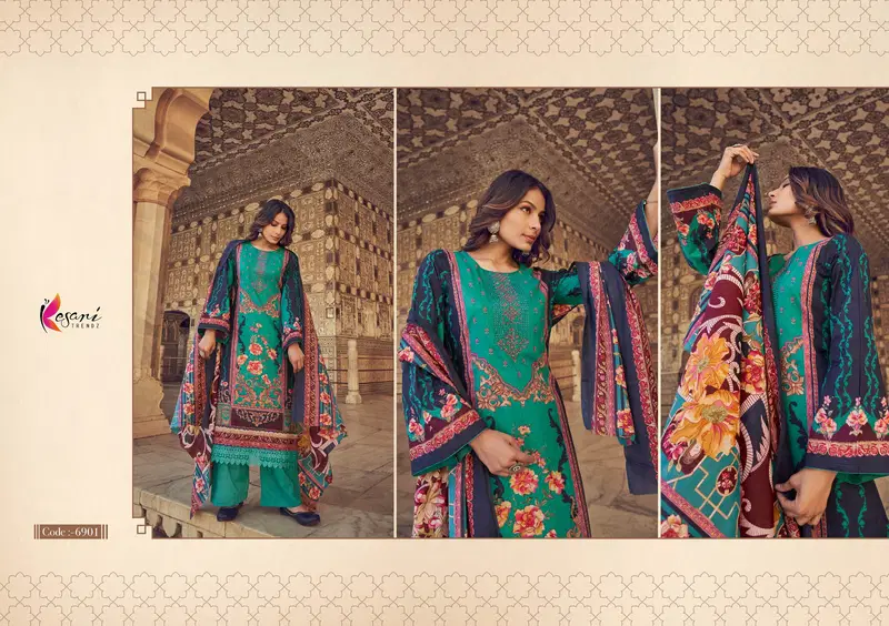 Noor E Jahan By Kesari Lawn Karachi Cotton Dress Material Wholesale Shop In Surat